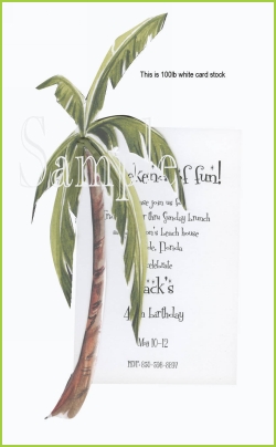 Palm Tree w/green raffia tag